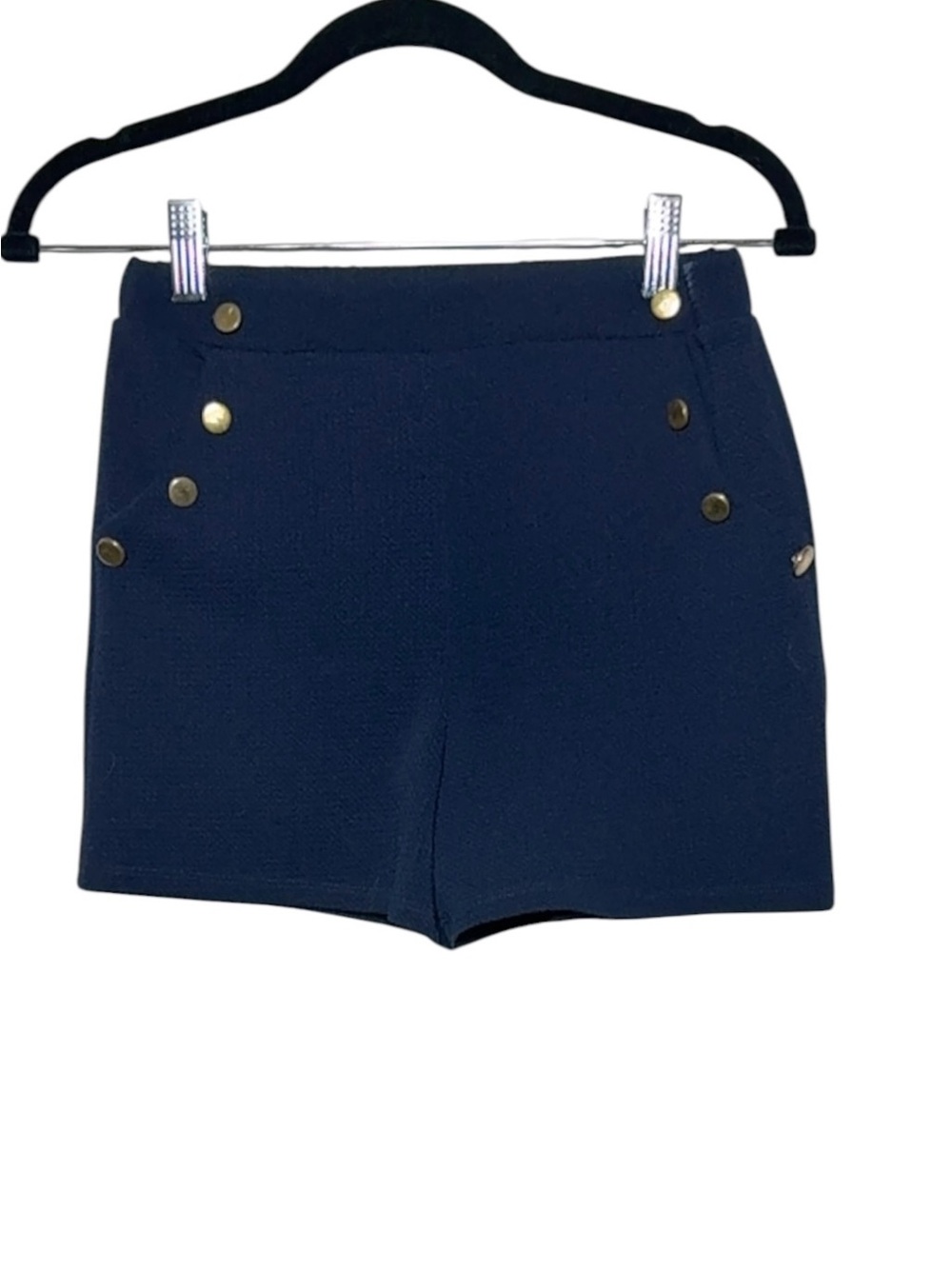 Monteau Navy Sailor Button Shorts Tagged L Fits S Nautical